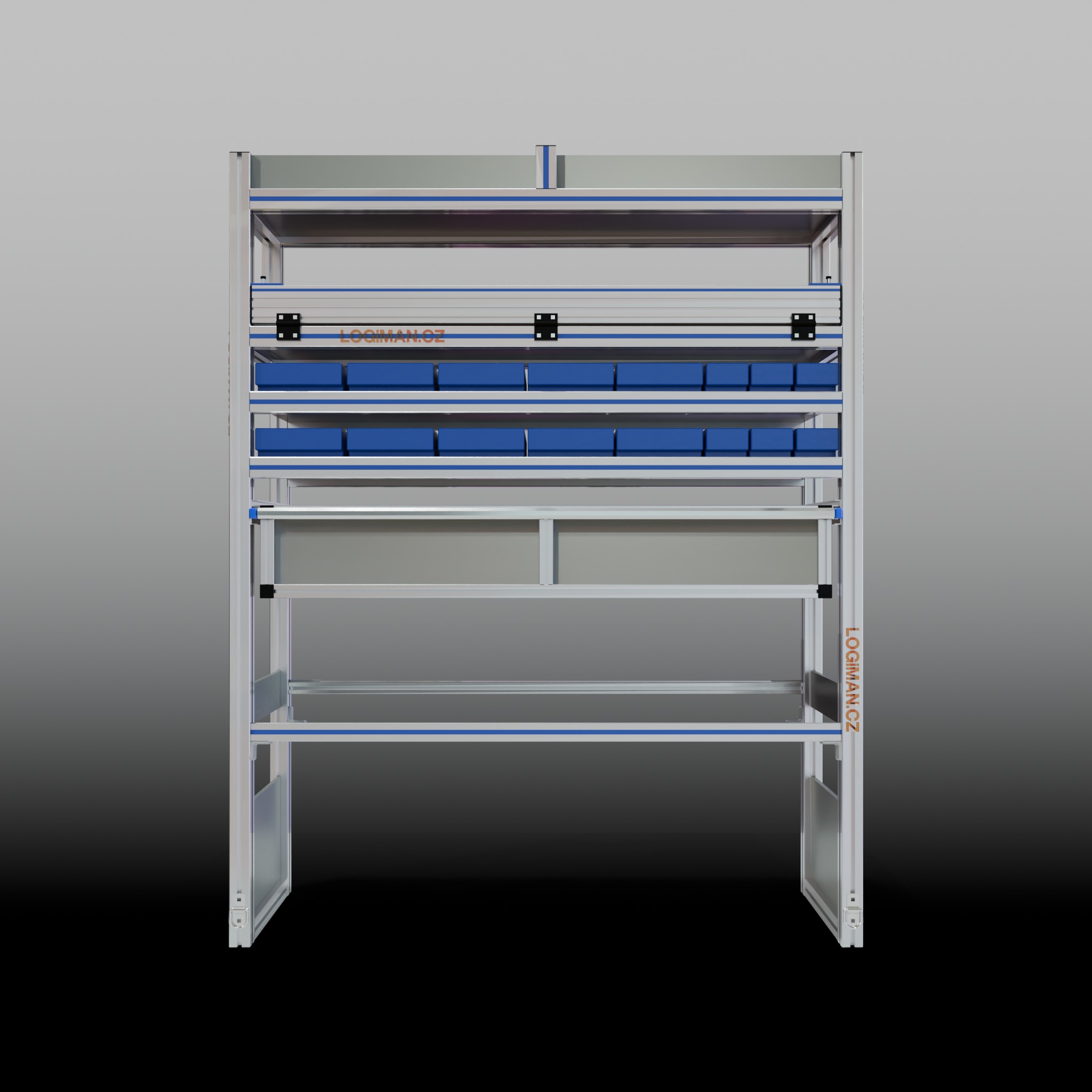 Van shelving fit-out – Renault Master L2H2 - front view