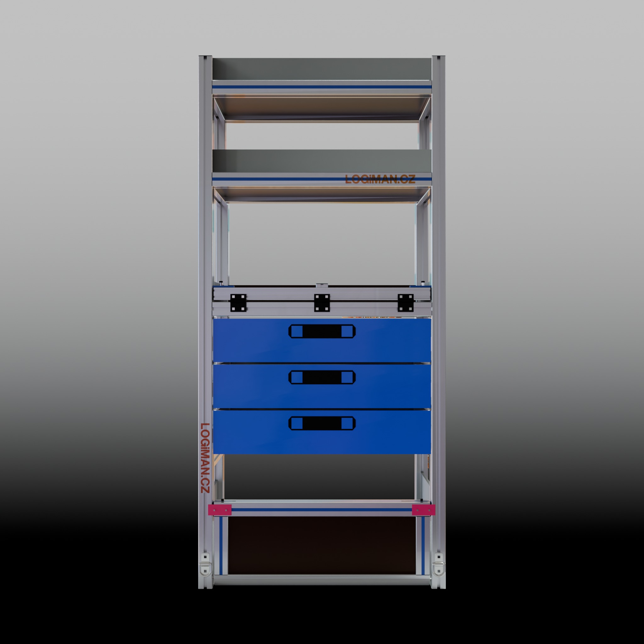 Van shelving fit-out – Renault Master L2H2 - front view