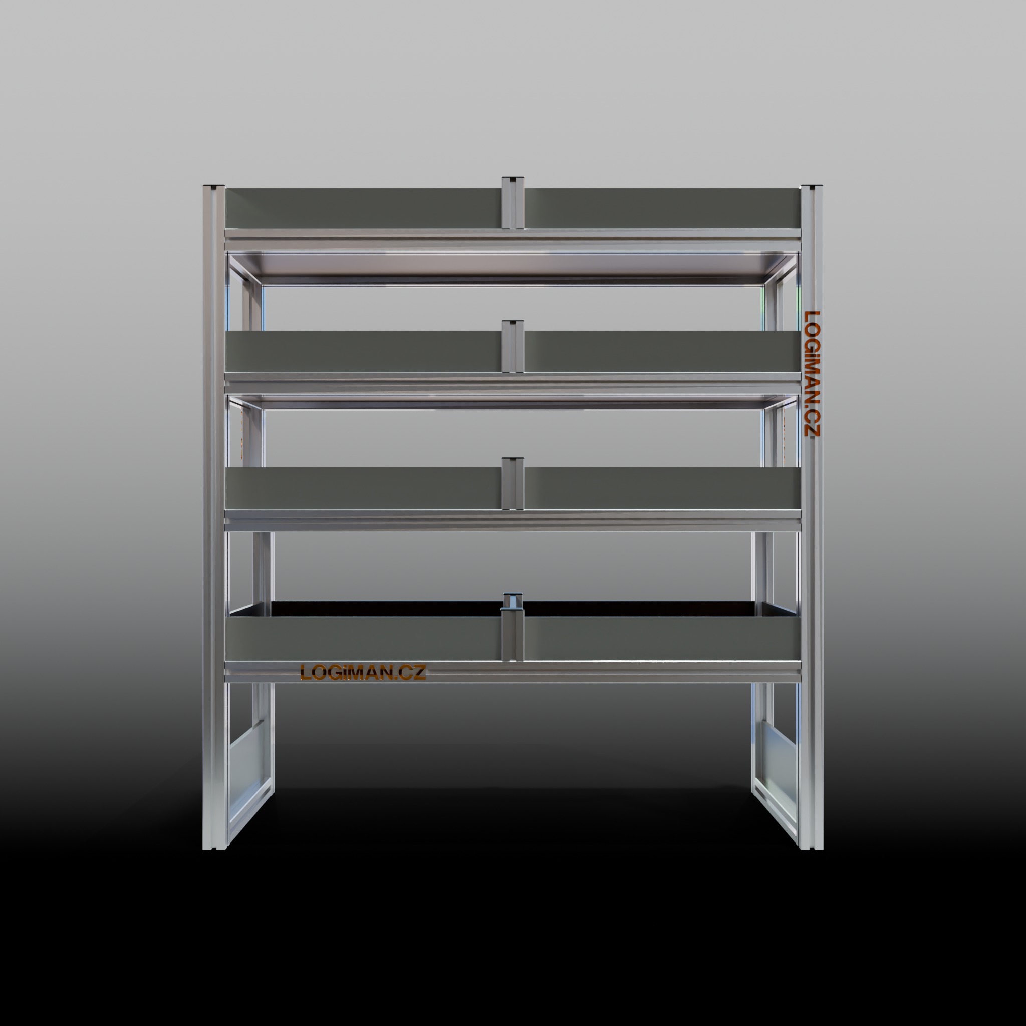 Van shelving fit-out – VW Caddy L2 - front view