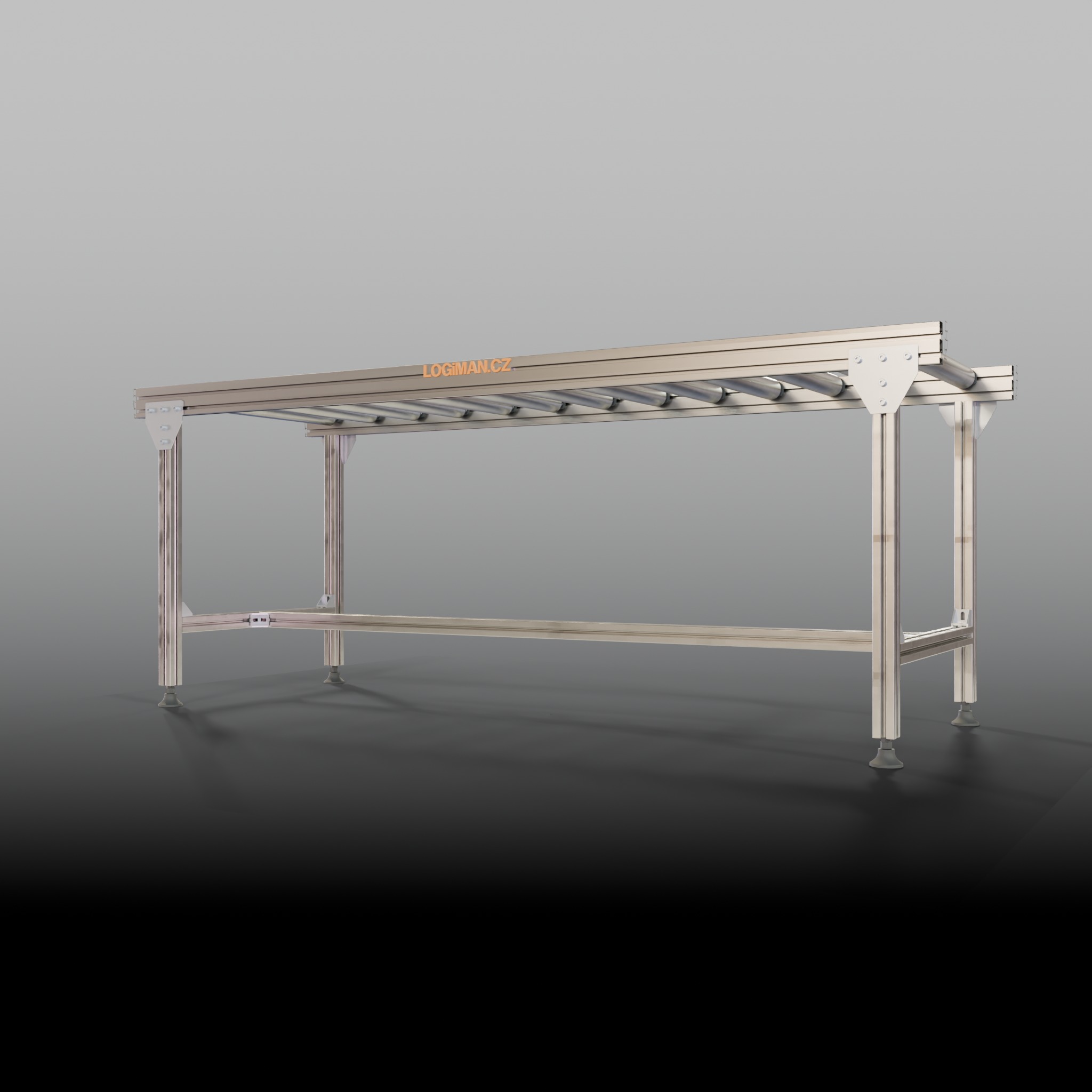 Roller conveyor – customisable - front view
